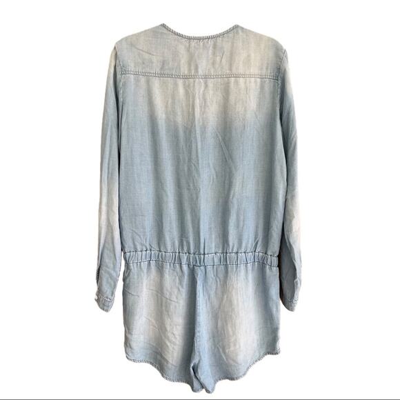 Anthropologie Cloth & Stone Chambray Romper - Picture 3 of 8